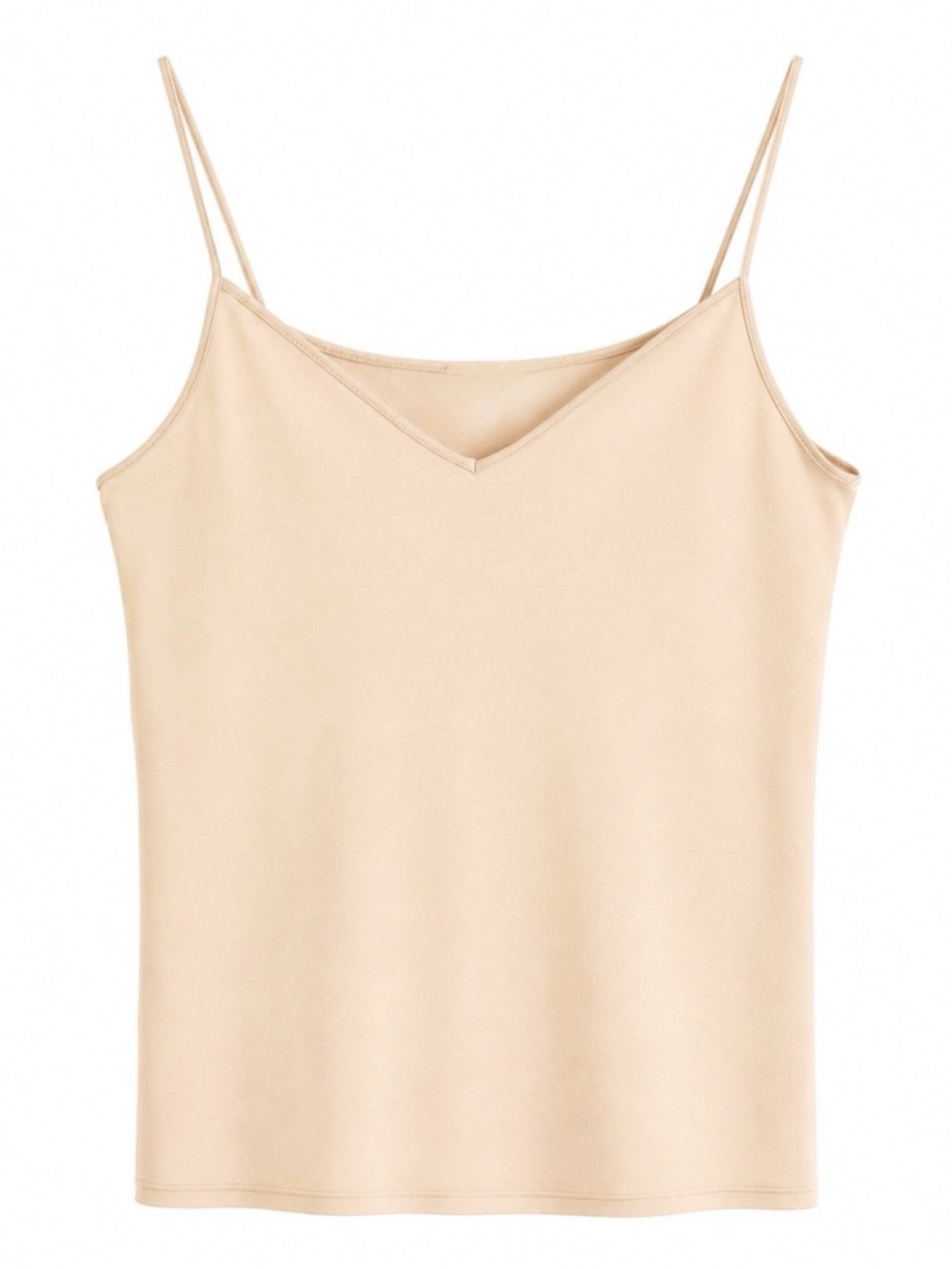 HANRO OF SWITZERLAND SEAMLESS COTTON V-NECK CAMI CAMISOLE SZ S - Picture 2 of 3